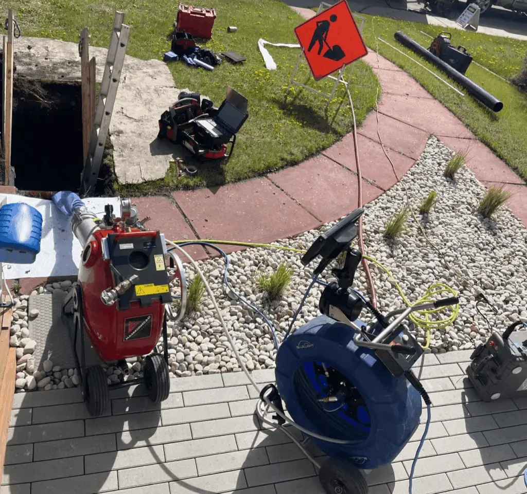 Sewer inspection equipment and tools.
