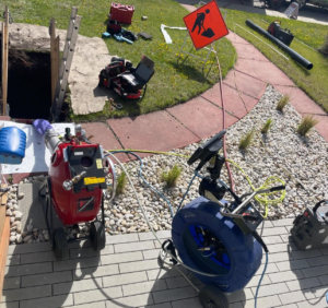 Sewer inspection equipment and tools.