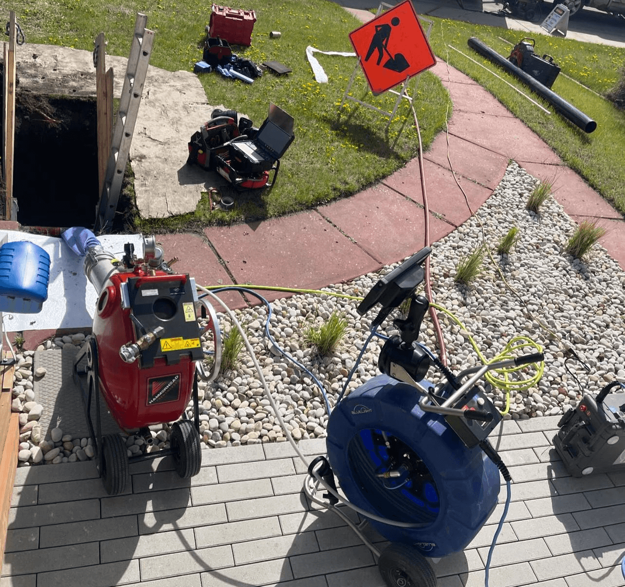 Sewer inspection equipment and tools.